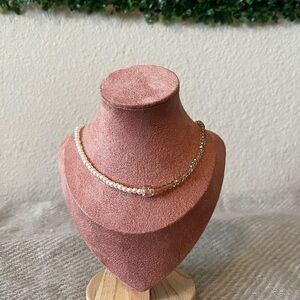 Handmade beaded pearl necklace